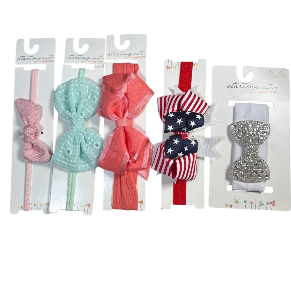 Starting Out Hair Accessories Set - Pink, Mint, Coral, Navy, Silver